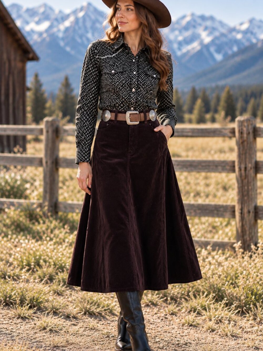 Panhandle Slim Rough Stock Geo Print Western Pearl Snap Shirt Black White L